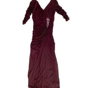 Mother of the Bride/Groom Dress Boatneck Ruched Chiffon